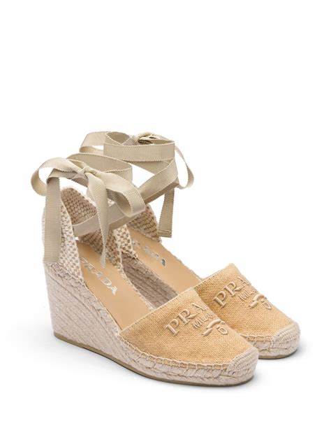 prada nude espadrilles|Prada espadrilles denim.